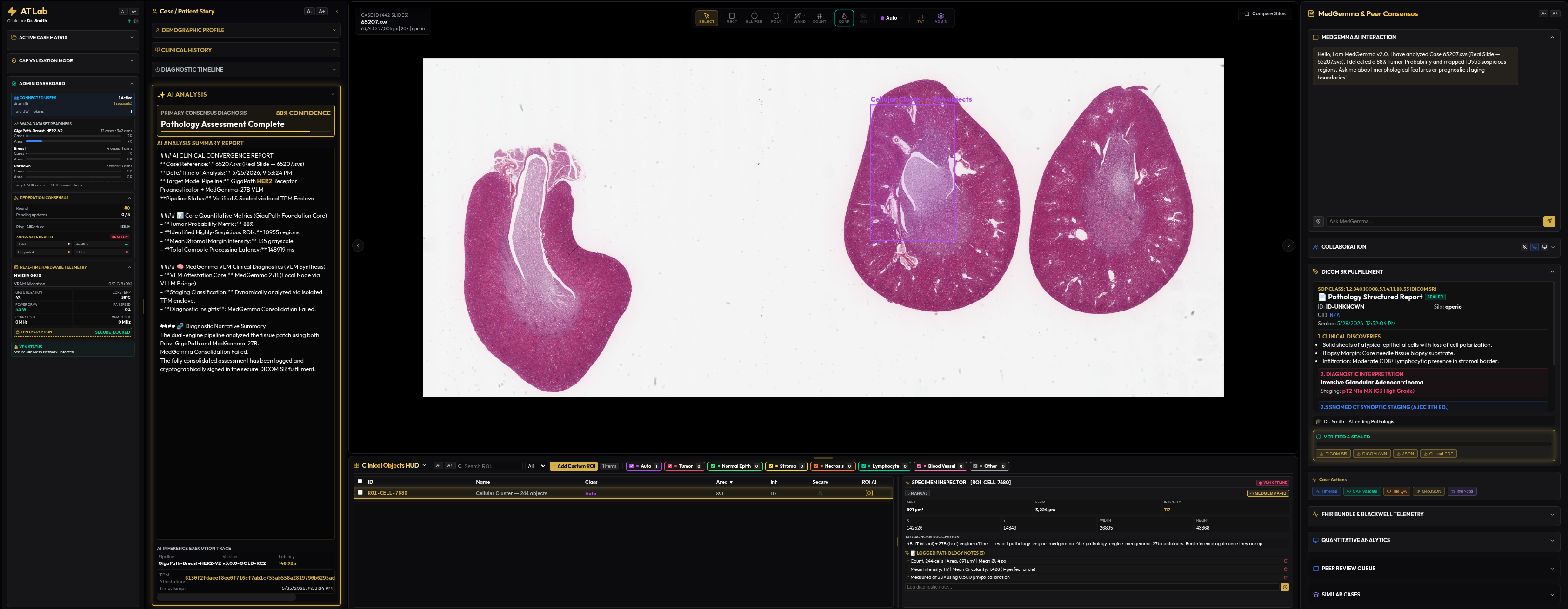 Sovereign Pathology Diagnostic Console